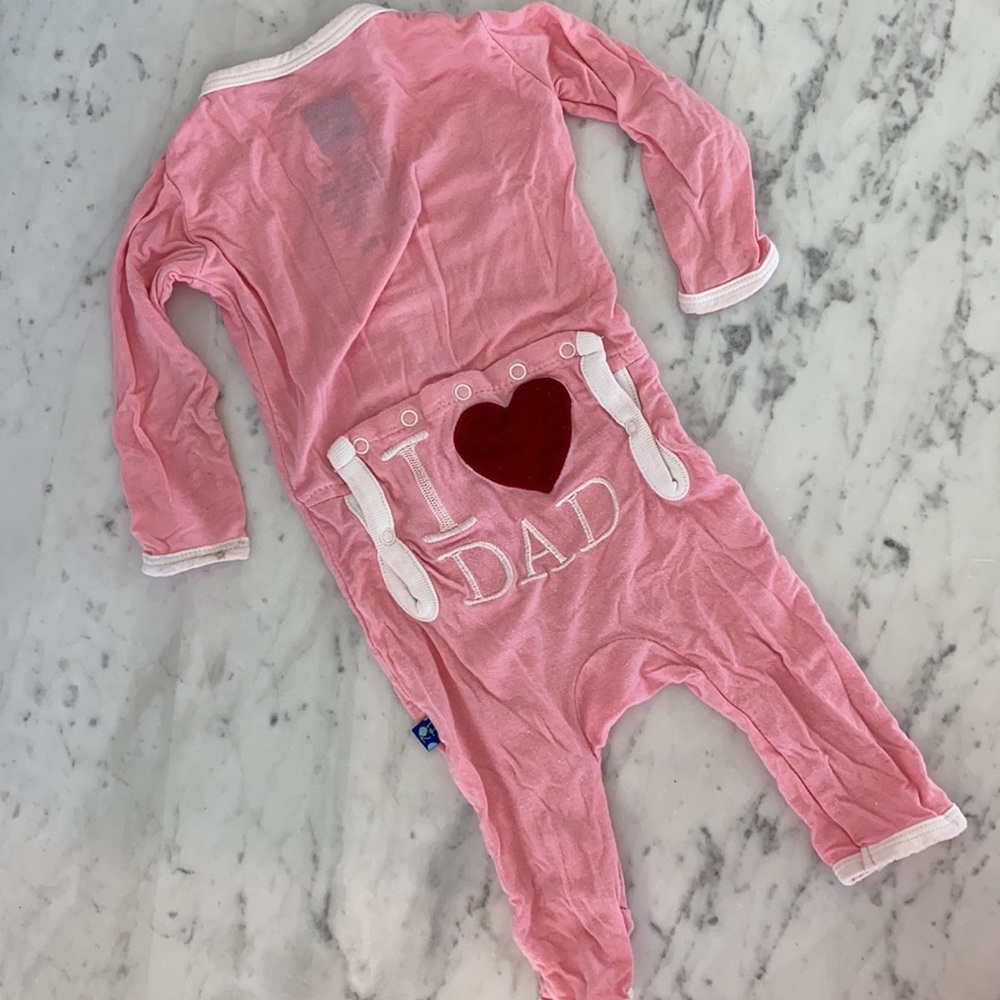 Kickee Pants I ❤️ dad onesie